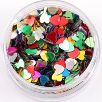 Multi color heart 4mm